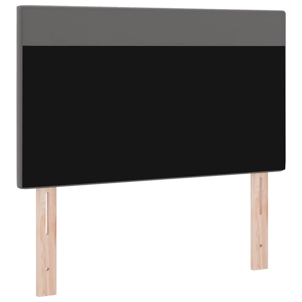 vidaXL Tăblie cap Pe perete cu headboard Manual Gri 90 cm PVC