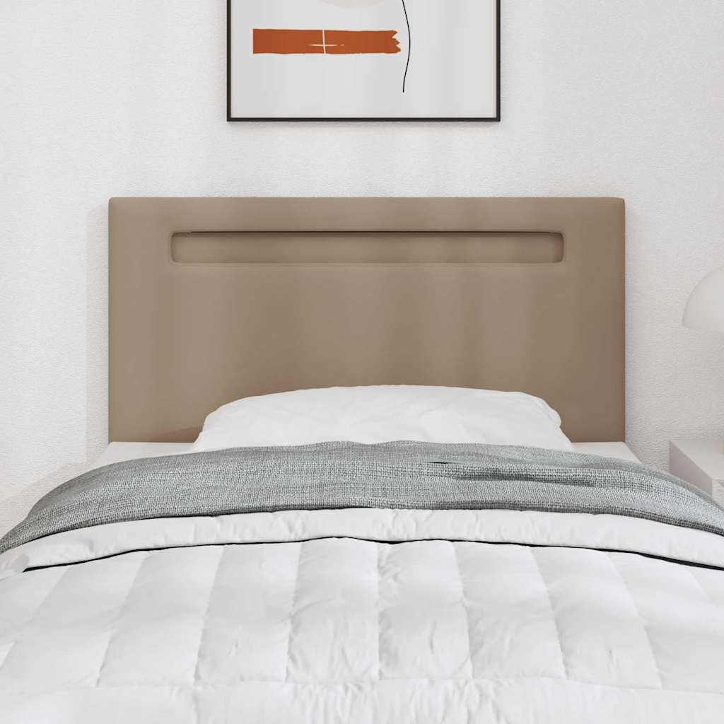 vidaXL Tăblie cap Pe perete cu headboard Manual Cappuccino 90 cm PVC