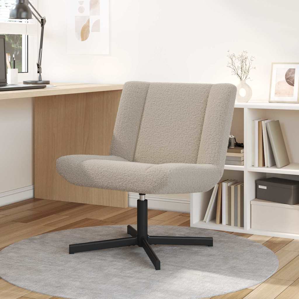 vidaXL Scaun accent Gri deschis Material din poliester Standard Pivotant vidaXL Scaun accent Gri deschis Material din poliester Standard Pivotant