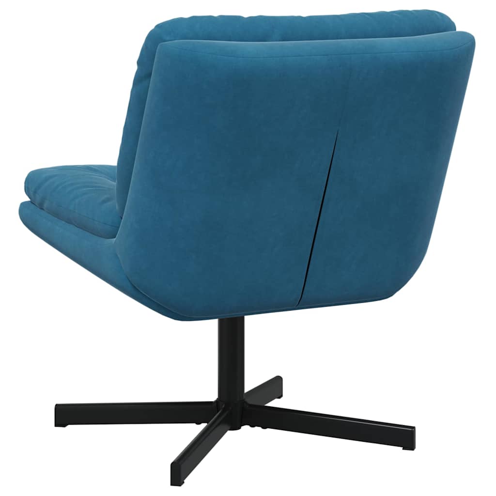 vidaXL Scaun Relaxant Rotativ albastru 63 x 75 x 76 cm Catifea