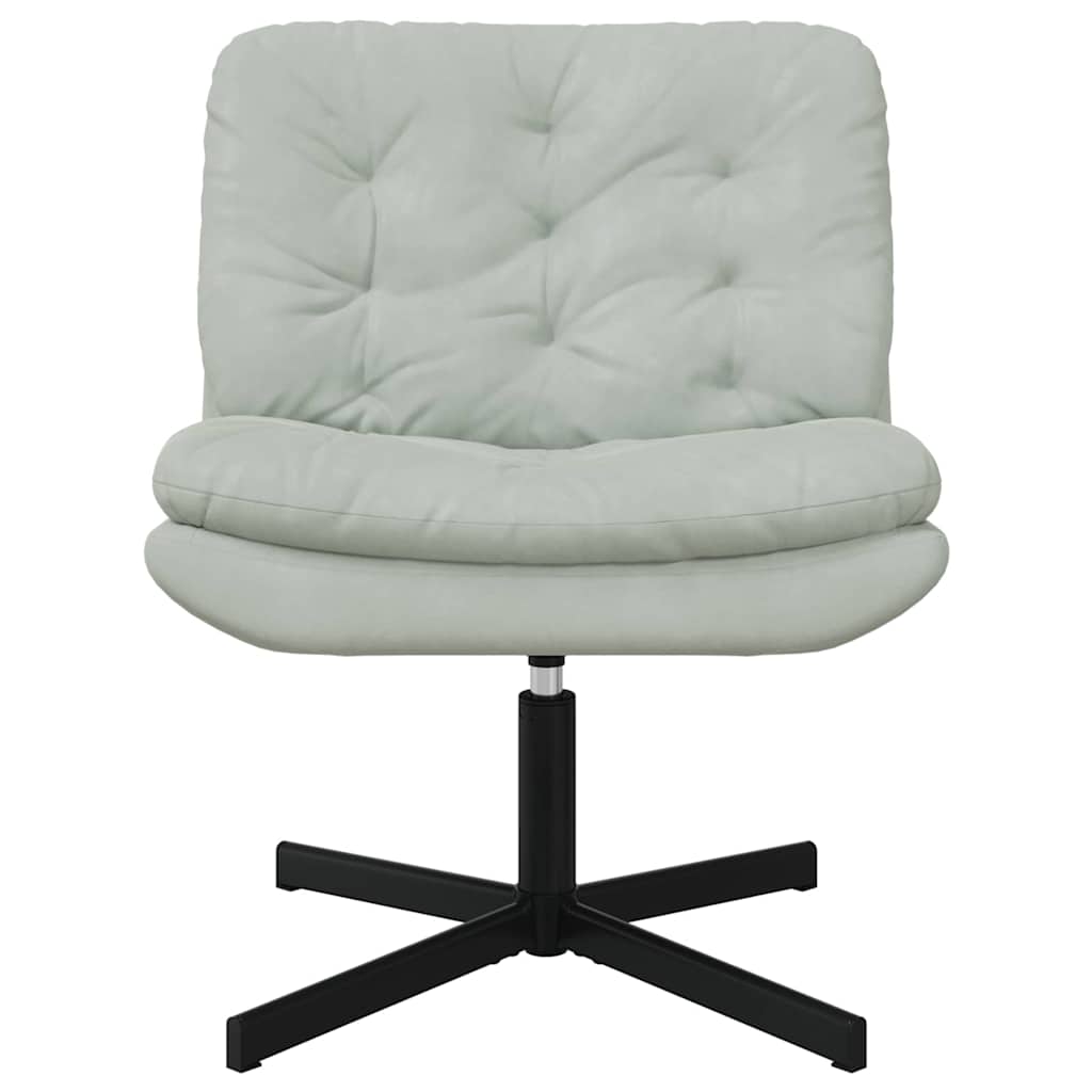 vidaXL Scaun Relaxant Rotativ Gri deschis 63 x 75 x 76 cm Catifea