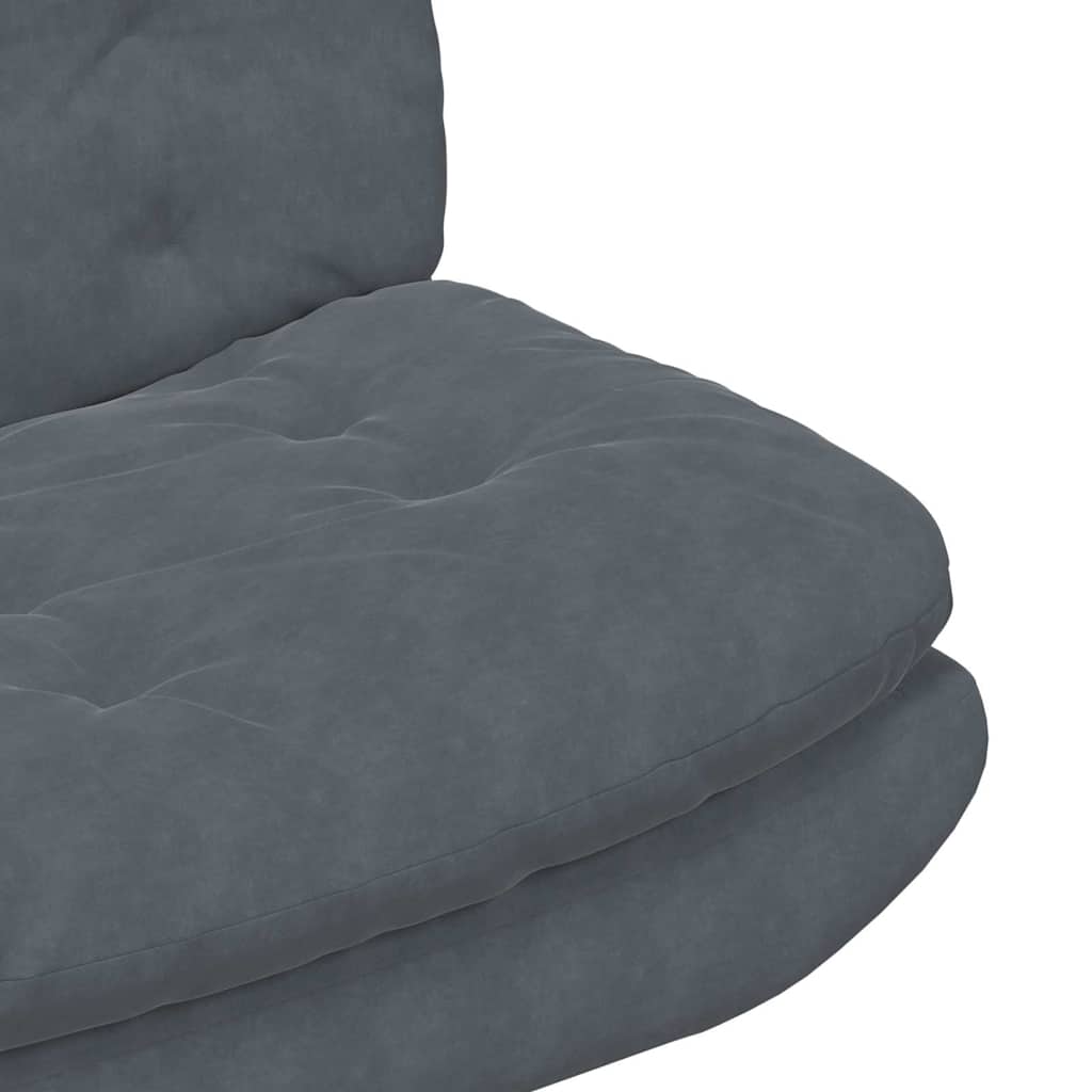 vidaXL Scaun Relaxant Rotativ Gri închis 63 x 75 x 76 cm Catifea vidaXL Scaun Relaxant Rotativ Gri închis 63 x 75 x 76 cm Catifea