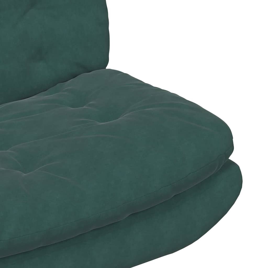 vidaXL Scaun Relaxant Rotativ Verde închis 63 x 75 x 76 cm Catifea vidaXL Scaun Relaxant Rotativ Verde închis 63 x 75 x 76 cm Catifea