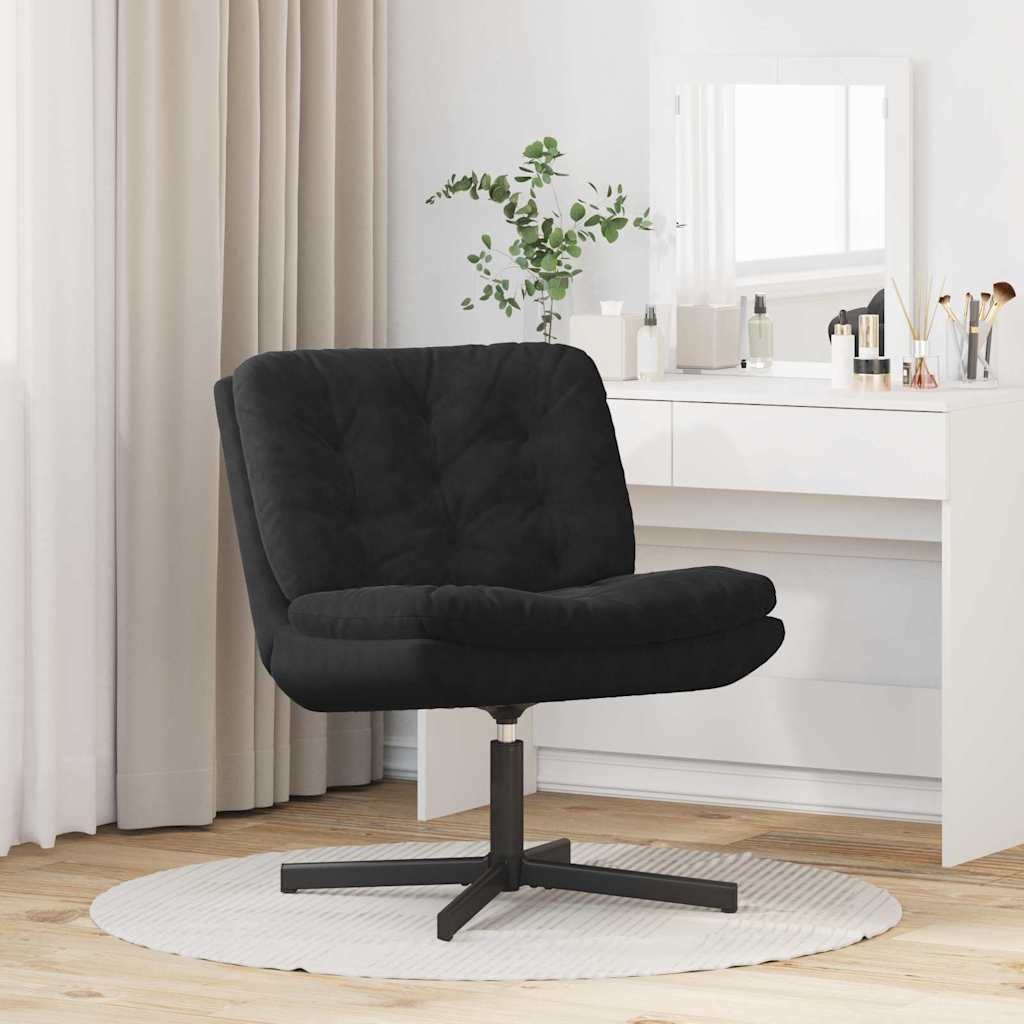 vidaXL Scaun Relaxant Rotativ cu pernă Altele Manual Negru 63 x 75 x 76 cm Catifea vidaXL Scaun Relaxant Rotativ cu pernă Altele Manual Negru 63 x 75 x 76 cm Catifea