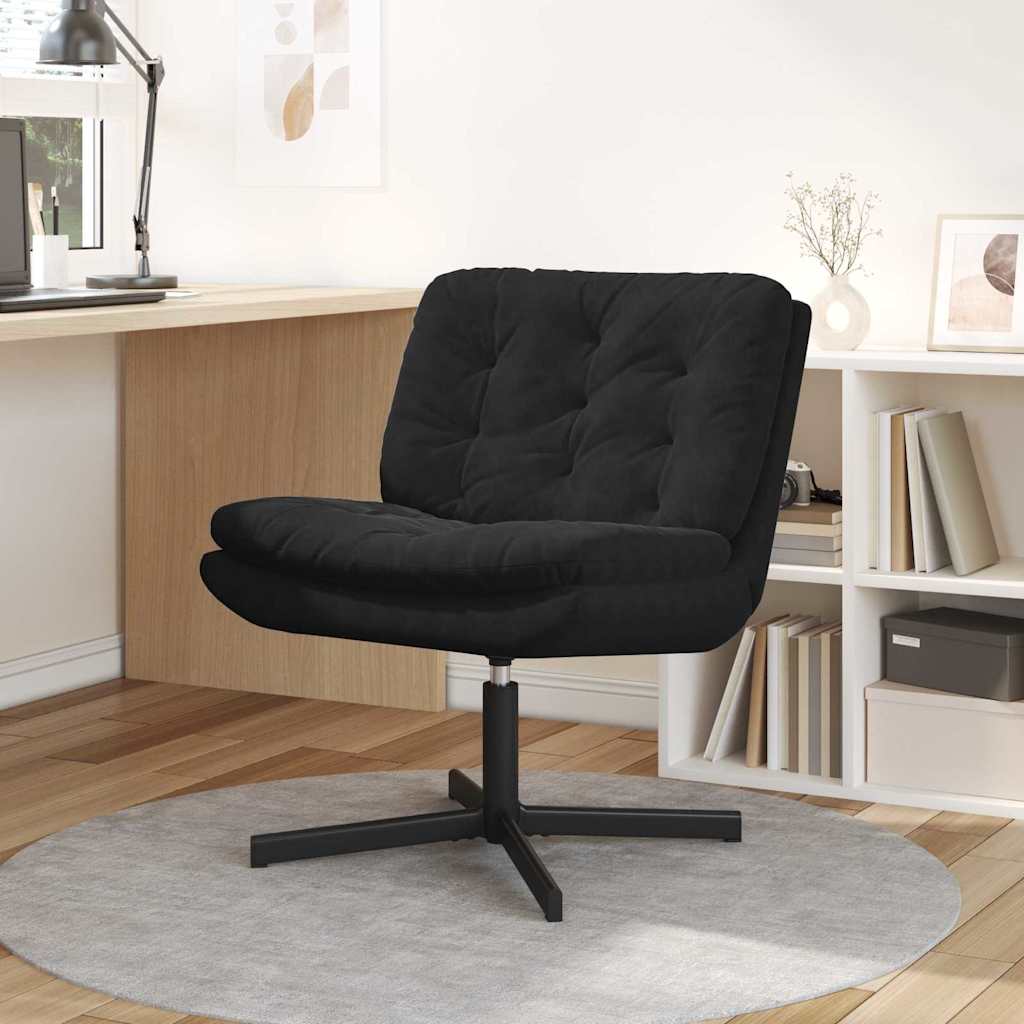 vidaXL Scaun Relaxant Rotativ cu pernă Altele Manual Negru 63 x 75 x 76 cm Catifea vidaXL Scaun Relaxant Rotativ cu pernă Altele Manual Negru 63 x 75 x 76 cm Catifea