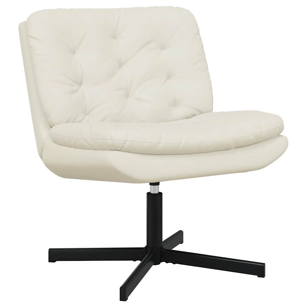 vidaXL Scaun Relaxant Rotativ cu pernă Altele Manual Crem 63 x 75 x 76 cm Catifea