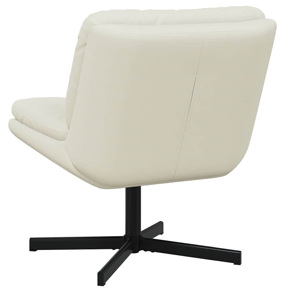 vidaXL Scaun Relaxant Rotativ cu pernă Altele Manual Crem 63 x 75 x 76 cm Catifea