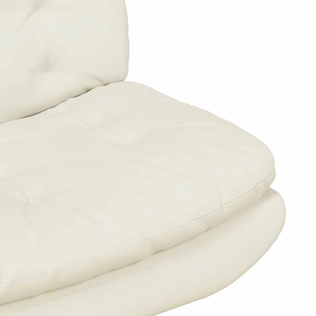 vidaXL Scaun Relaxant Rotativ cu pernă Altele Manual Crem 63 x 75 x 76 cm Catifea