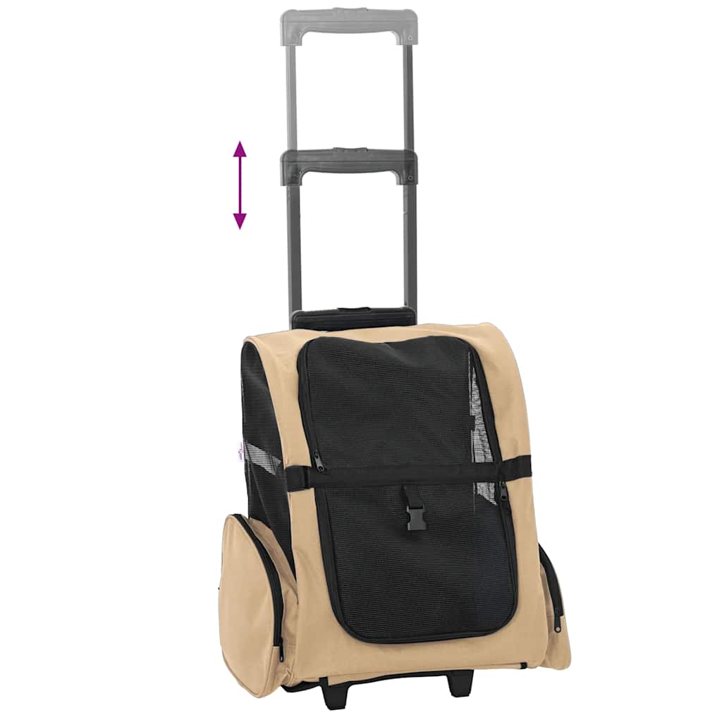 vidaXL Cărucior pentru animale de companie 3 în 1, design nisipos, 48x32x57 cm, material Oxford vidaXL Cărucior pentru animale de companie 3 în 1, design nisipos, 48x32x57 cm, material Oxford
