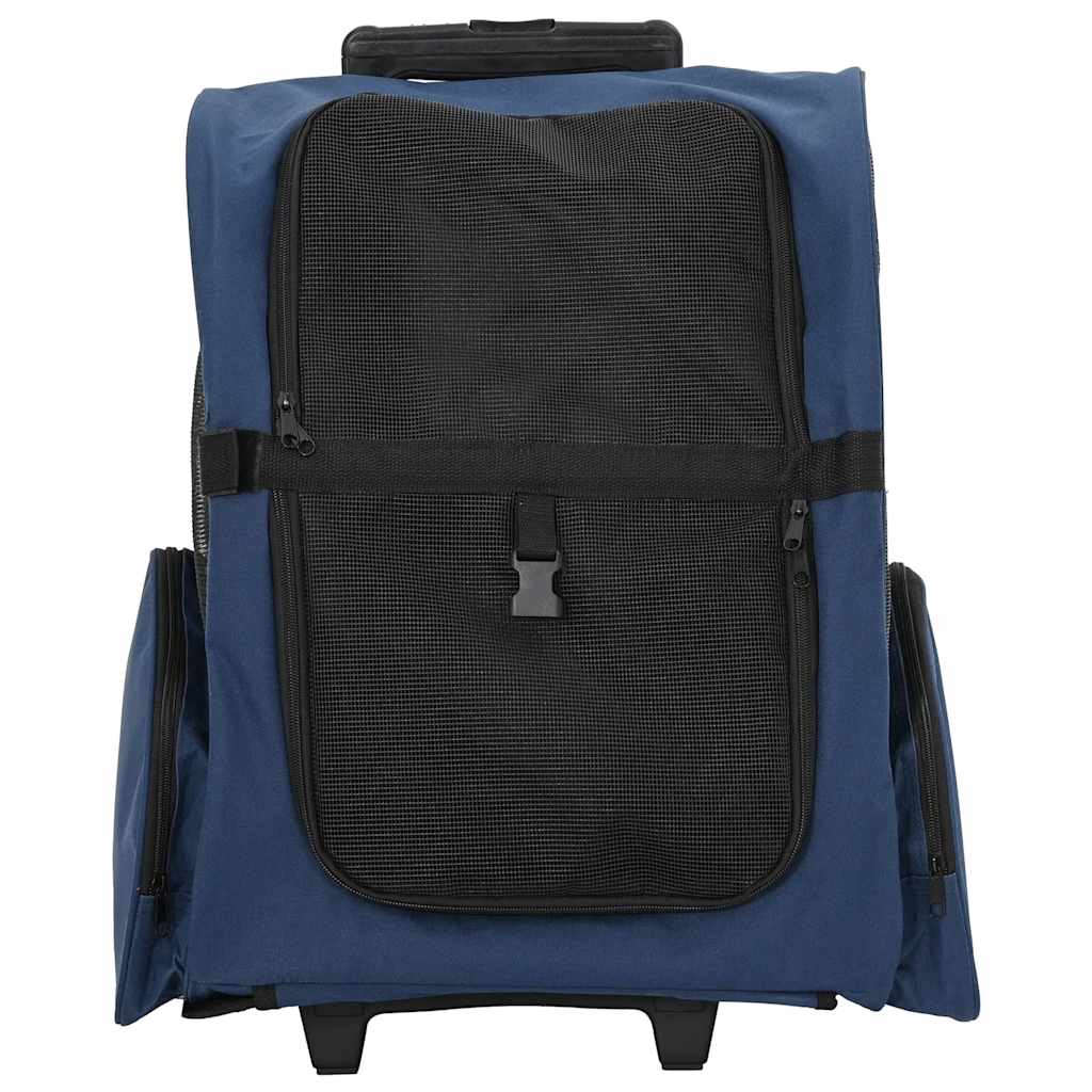 vidaXL Cărucior pentru animale de companie 3 în 1, design albastru, 48x32x57 cm, material Oxford vidaXL Cărucior pentru animale de companie 3 în 1, design albastru, 48x32x57 cm, material Oxford