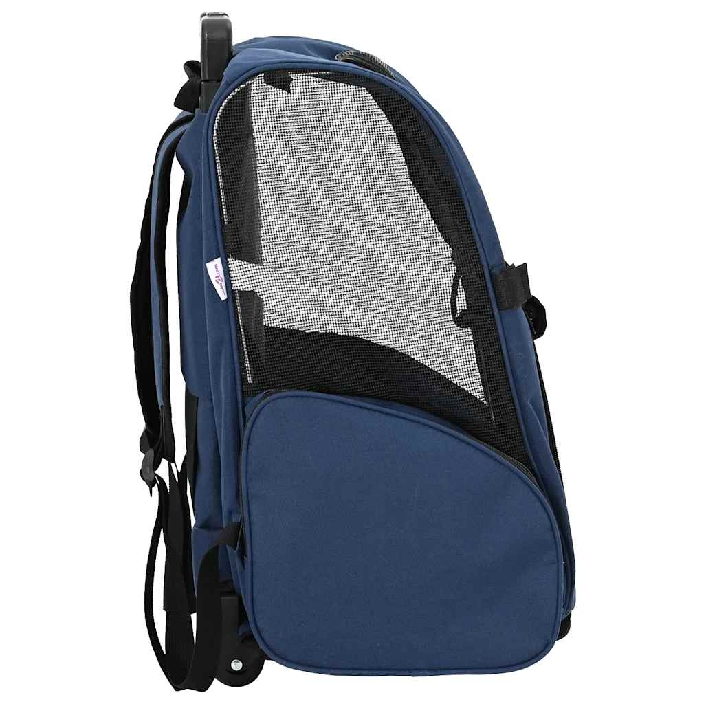 vidaXL Cărucior pentru animale de companie 3 în 1, design albastru, 48x32x57 cm, material Oxford vidaXL Cărucior pentru animale de companie 3 în 1, design albastru, 48x32x57 cm, material Oxford