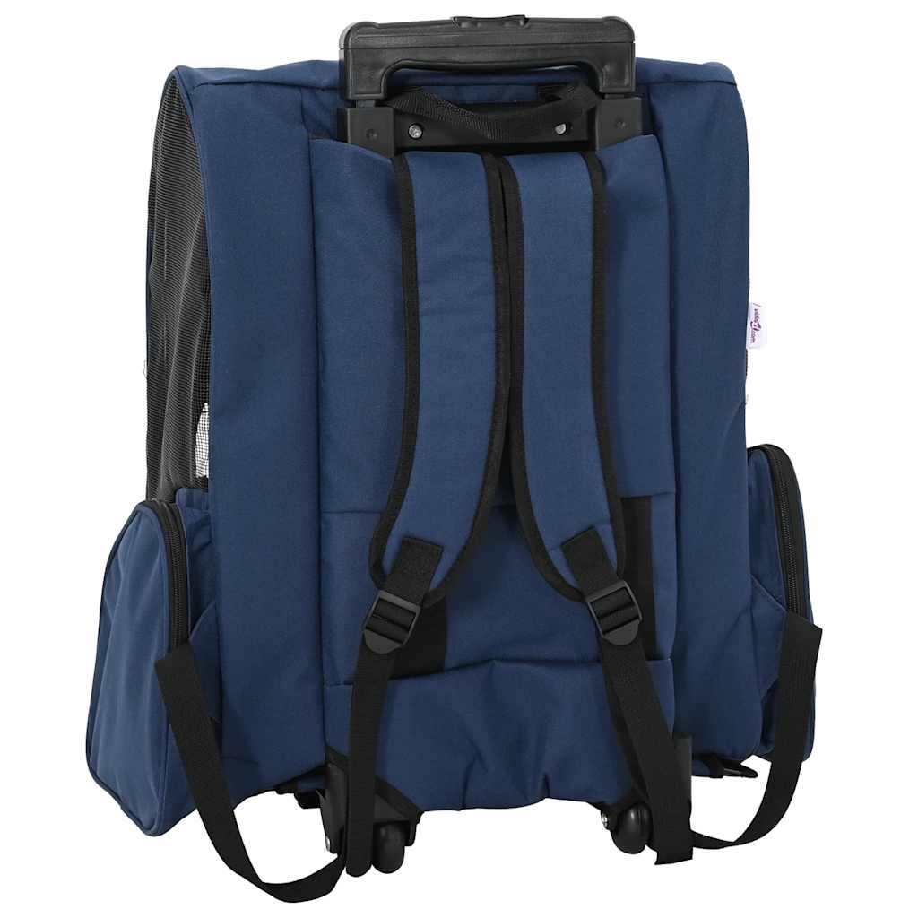 vidaXL Cărucior pentru animale de companie 3 în 1, design albastru, 48x32x57 cm, material Oxford vidaXL Cărucior pentru animale de companie 3 în 1, design albastru, 48x32x57 cm, material Oxford