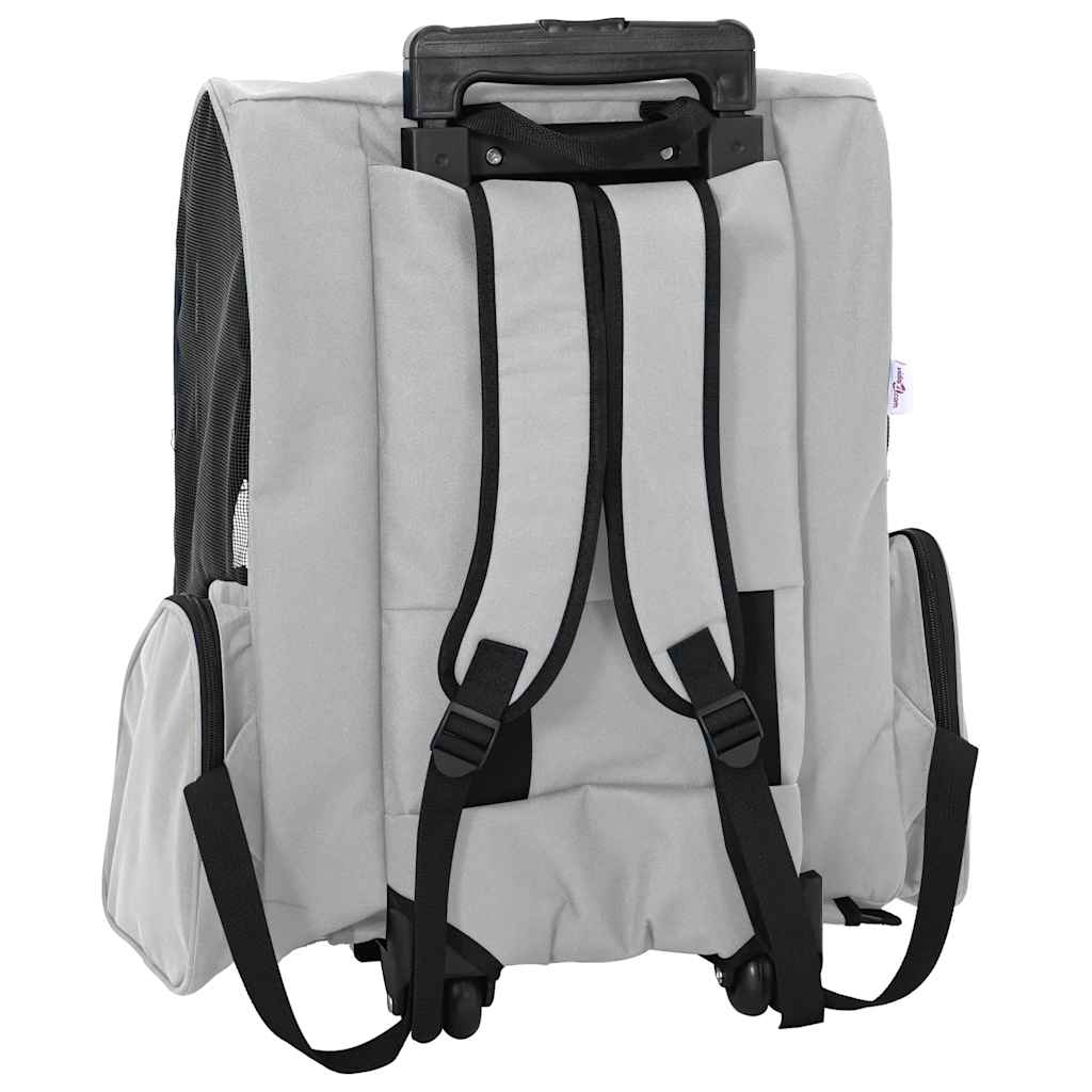 vidaXL Cărucior pentru animale de companie 3 în 1, gri, 48x32x57 cm, material Oxford vidaXL Cărucior pentru animale de companie 3 în 1, gri, 48x32x57 cm, material Oxford