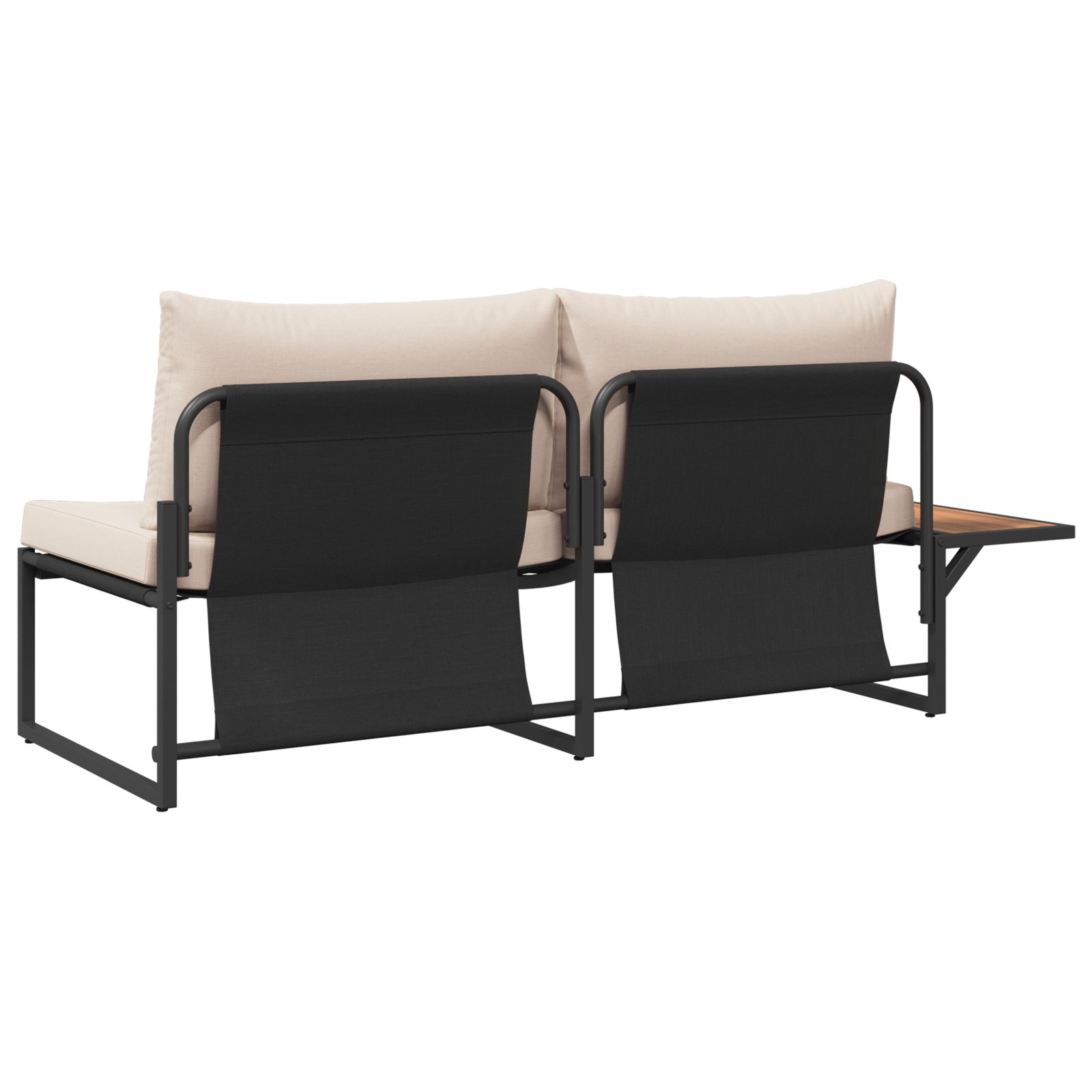 vidaXL Canapea de grădină cu pernă Maro 200.5 x 70 x 85.5cm Metal