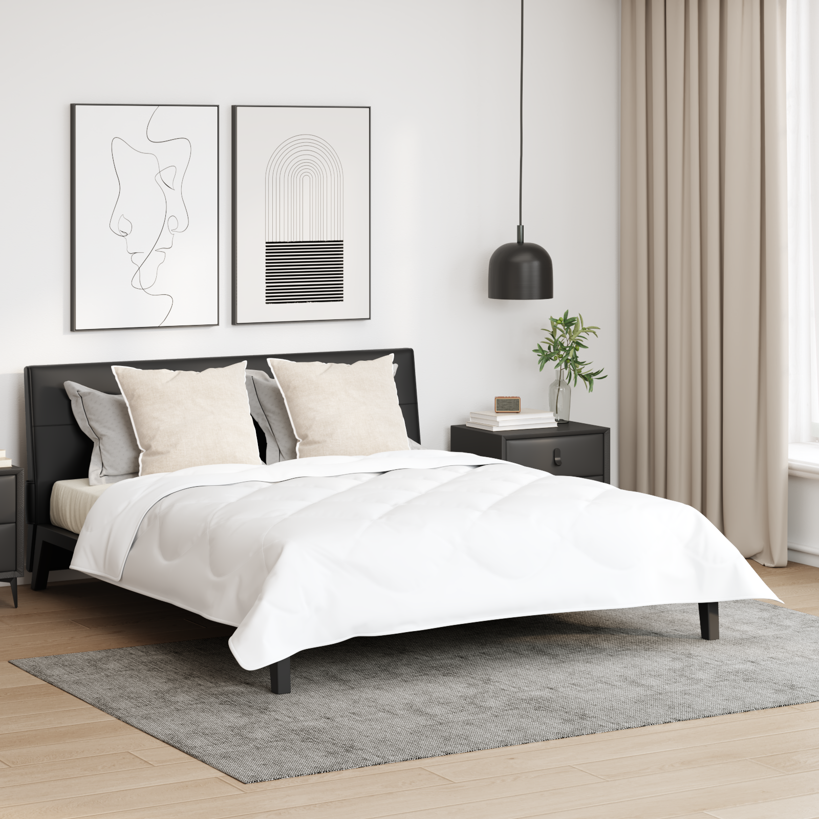 vidaXL Perne 2 pcs Alb 60 x 70 cm 85gsm 100% poliester vidaXL Perne 2 pcs Alb 60 x 70 cm 85gsm 100% poliester