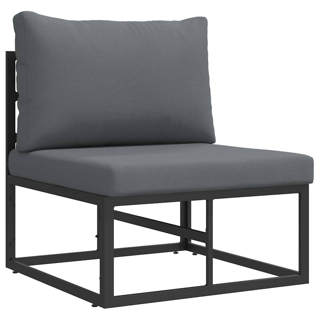 vidaXL Mobilier pentru Exterior cu pernă cu pernă Negru Aluminiu vidaXL Mobilier pentru Exterior cu pernă cu pernă Negru Aluminiu