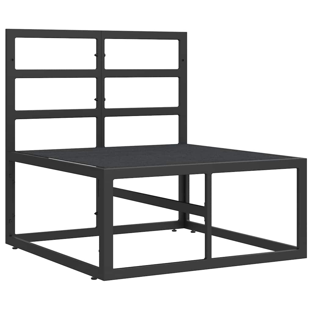 vidaXL Mobilier pentru Exterior cu pernă cu pernă Negru Aluminiu vidaXL Mobilier pentru Exterior cu pernă cu pernă Negru Aluminiu