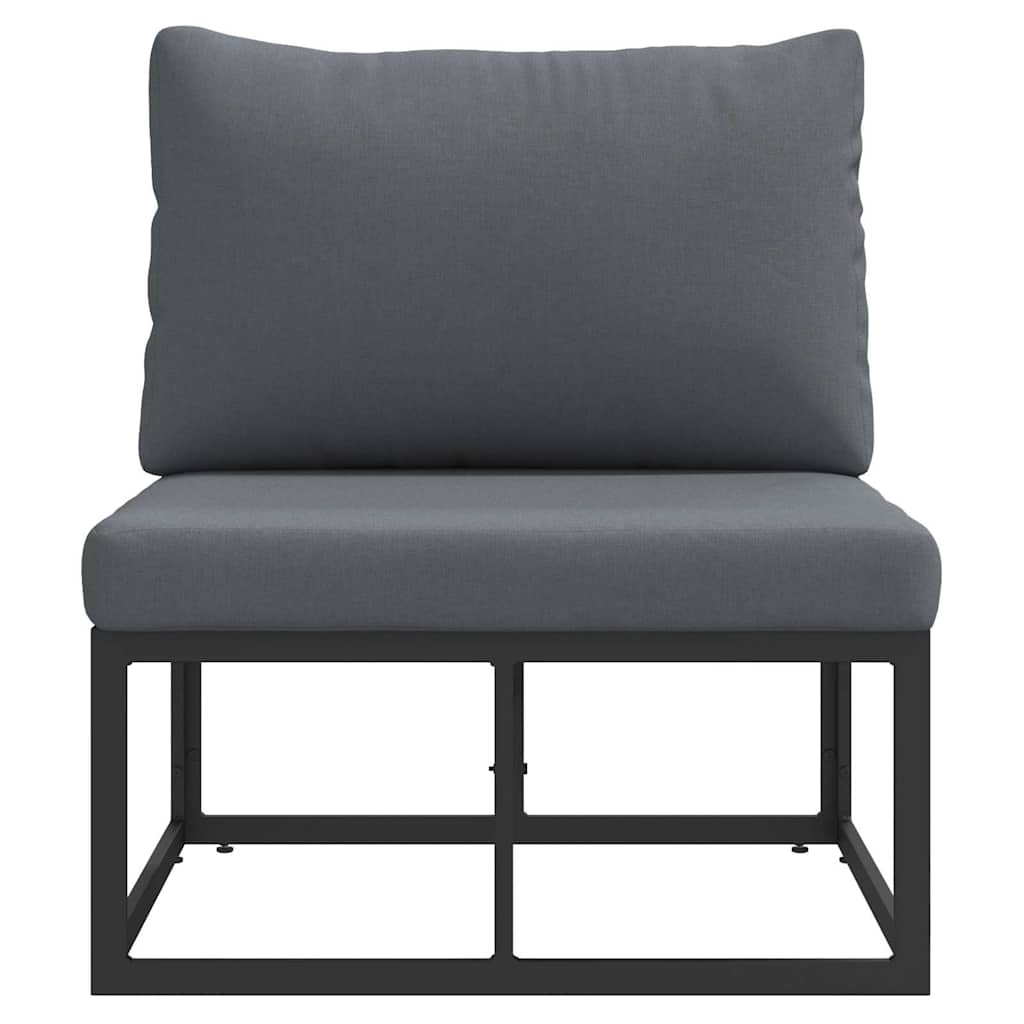 vidaXL Mobilier pentru Exterior cu pernă cu pernă Negru Aluminiu vidaXL Mobilier pentru Exterior cu pernă cu pernă Negru Aluminiu
