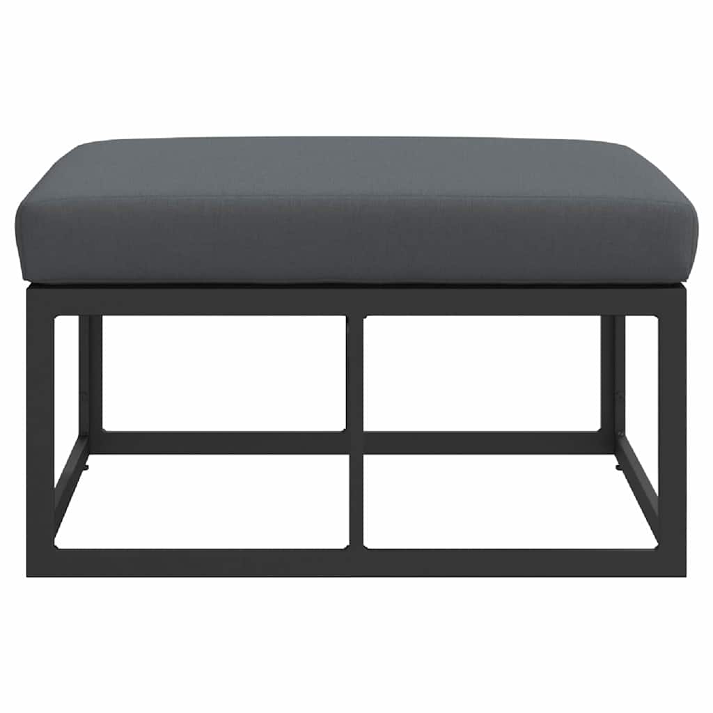 vidaXL Mobilier pentru Exterior cu pernă Negru Aluminiu vidaXL Mobilier pentru Exterior cu pernă Negru Aluminiu