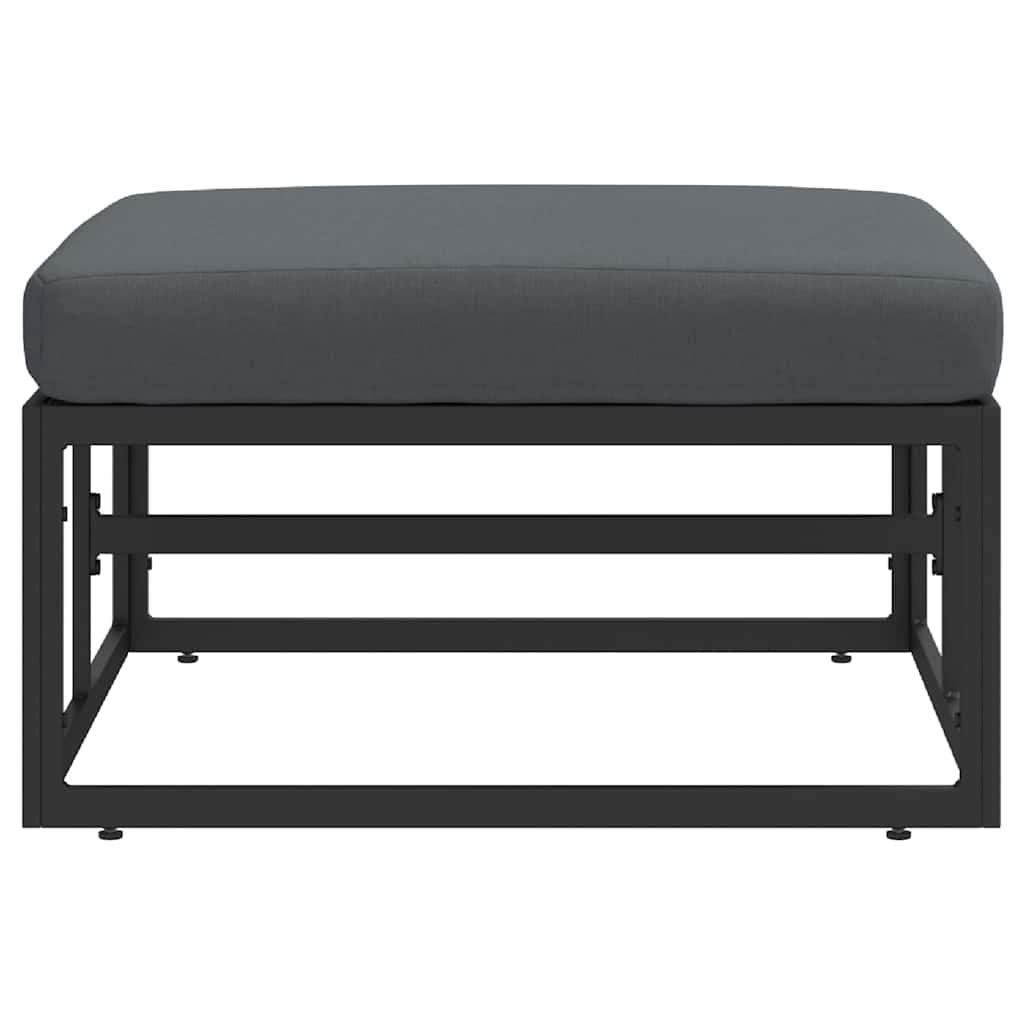 vidaXL Mobilier pentru Exterior cu pernă Negru Aluminiu vidaXL Mobilier pentru Exterior cu pernă Negru Aluminiu