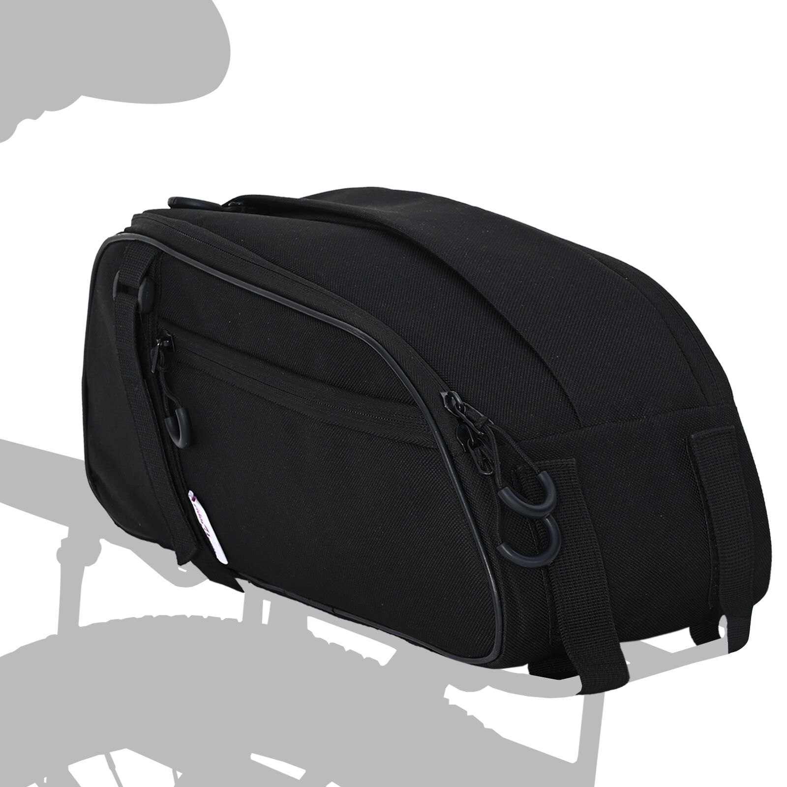 vidaXL Geantă pentru bicicletă pentru suport Pannier 8 L Neagră 38x16x16 cm vidaXL Geantă pentru bicicletă pentru suport Pannier 8 L Neagră 38x16x16 cm