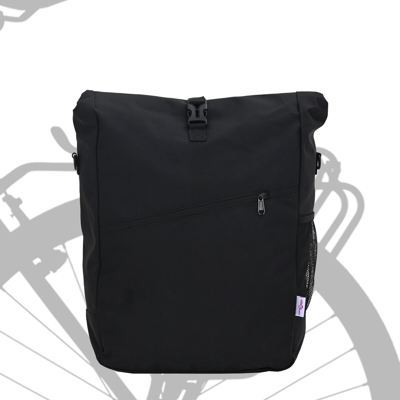 vidaXL Geanta de bicicletă pentru suport de bicicletă 25 L Negru 33x16x48 cm vidaXL Geanta de bicicletă pentru suport de bicicletă 25 L Negru 33x16x48 cm
