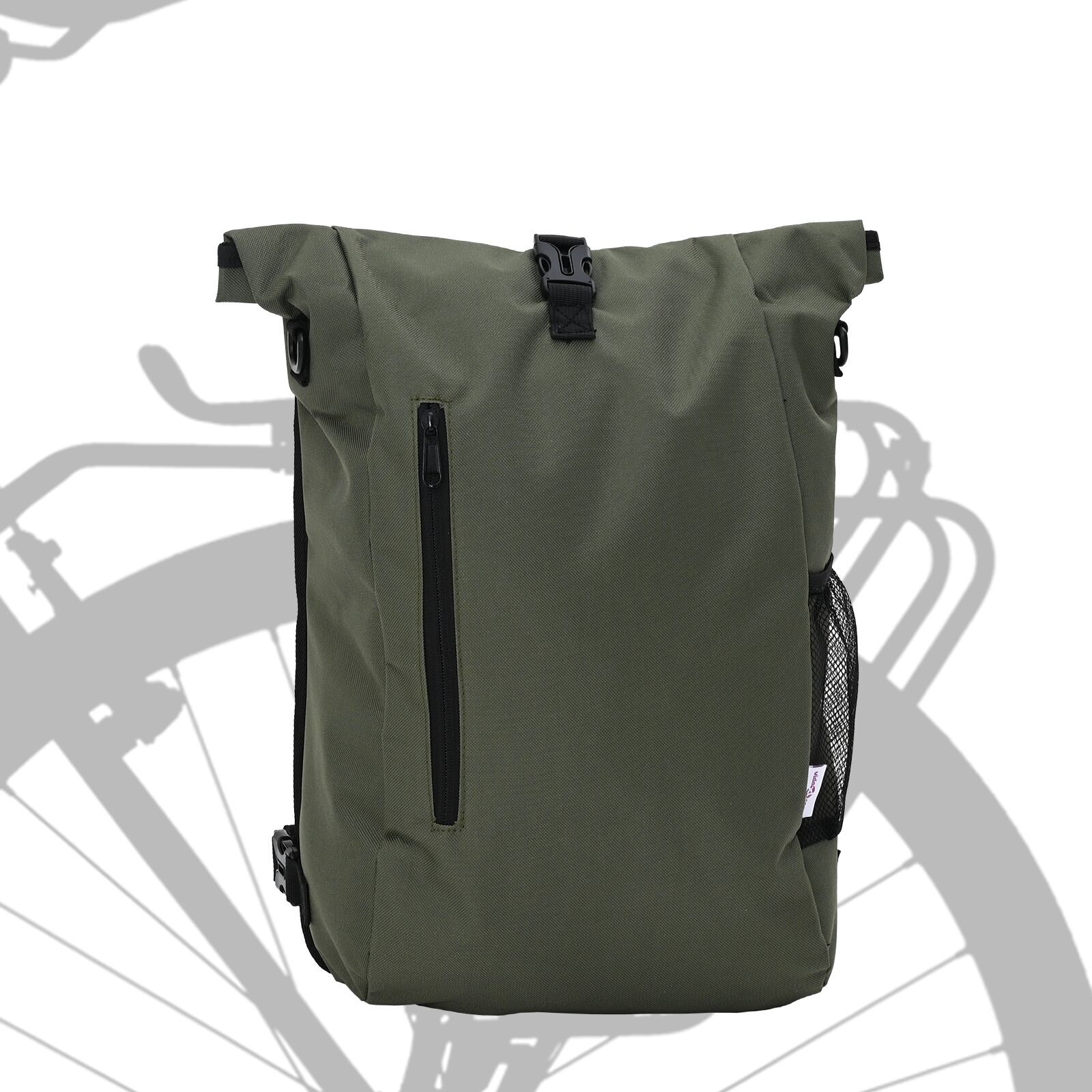 vidaXL Geanta de bicicletă 20 L Verde Măslin 31x13x58 cm vidaXL Geanta de bicicletă 20 L Verde Măslin 31x13x58 cm