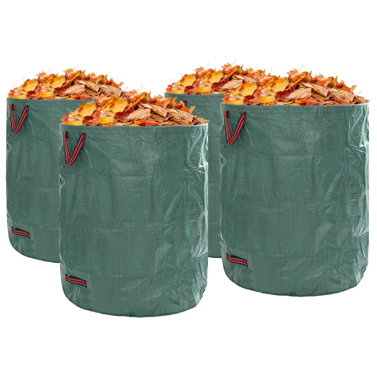 vidaXL Saci gunoi grădină cu mânere 4 buc., pliabil rotund verde 500L vidaXL Saci gunoi grădină cu mânere 4 buc., pliabil rotund verde 500L