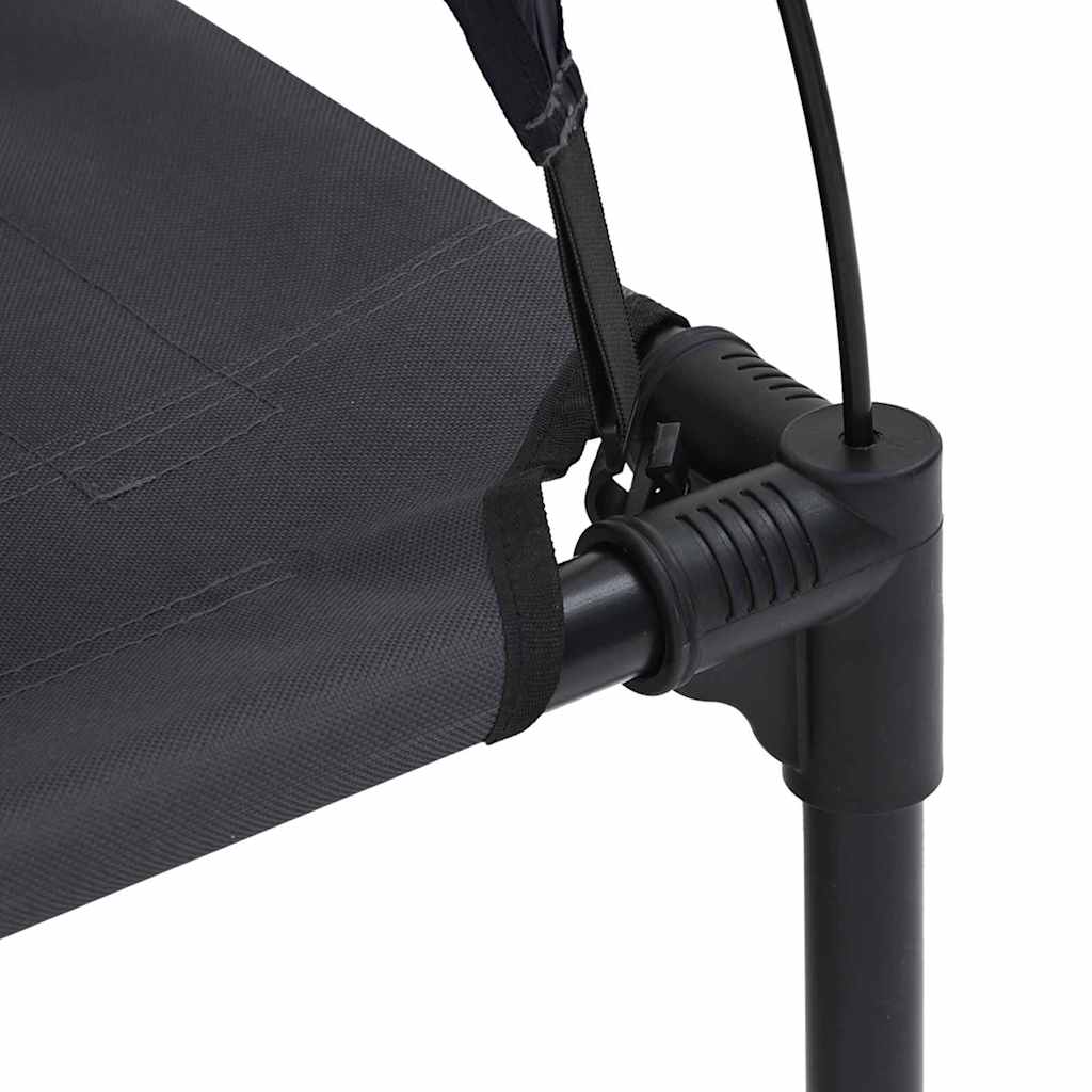 vidaXL Pat pentru câini Manual Negru 76 x 62 x 70,5 cm Oțel