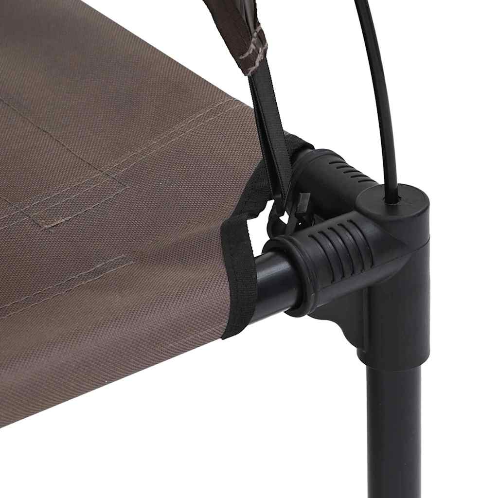 vidaXL Pat pentru câini Manual Maro 76 x 62 x 70,5 cm Oțel