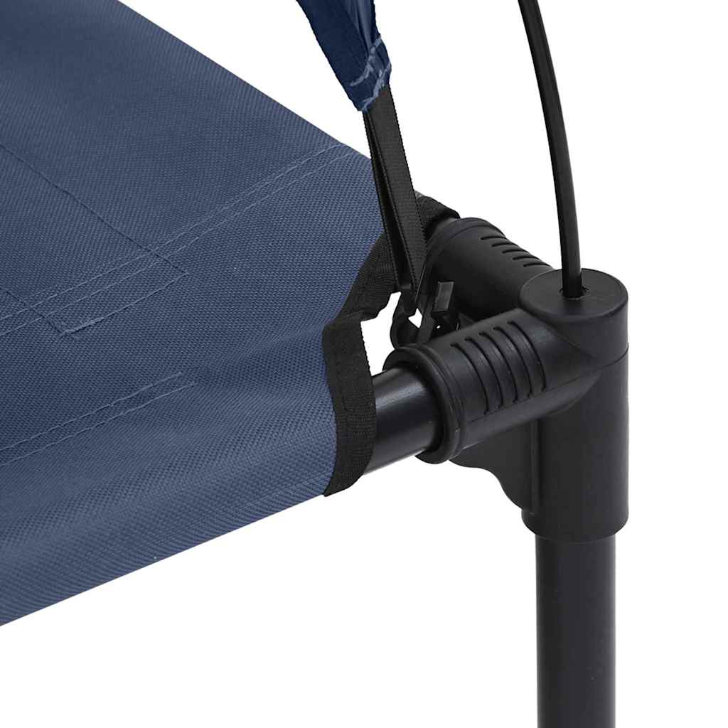 vidaXL Pat pentru câini Manual Albastru marin 76 x 62 x 70,5 cm Oțel