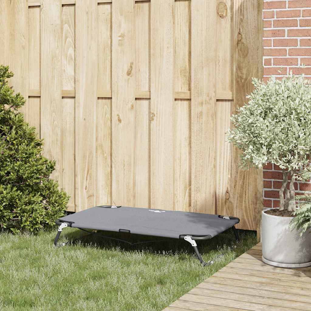 vidaXL Pat pentru câini Gri deschis 105 x 65 x 18 cm