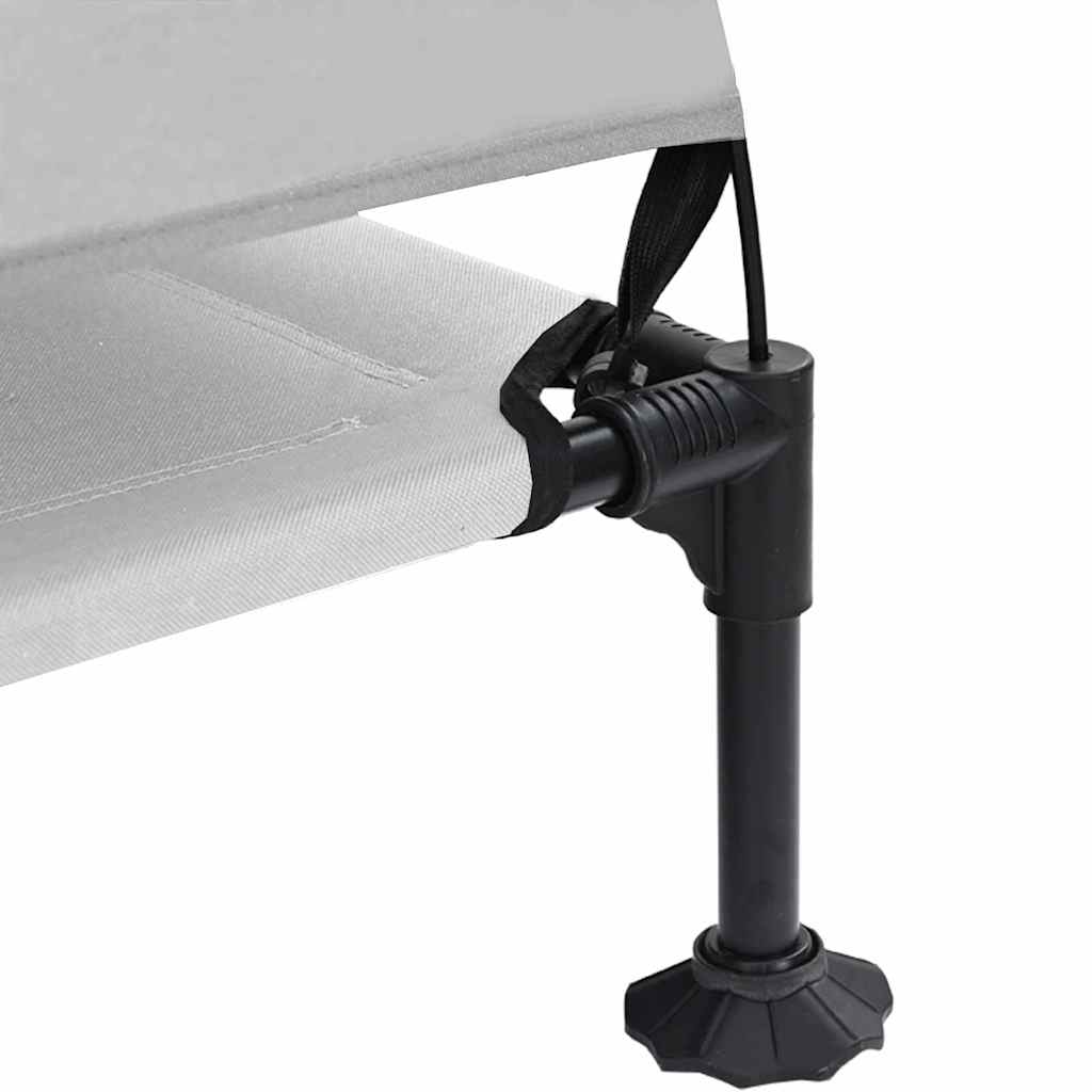 vidaXL Pat pentru câini ridicat Manual Gri argintie 127 x 81 x 108 cm