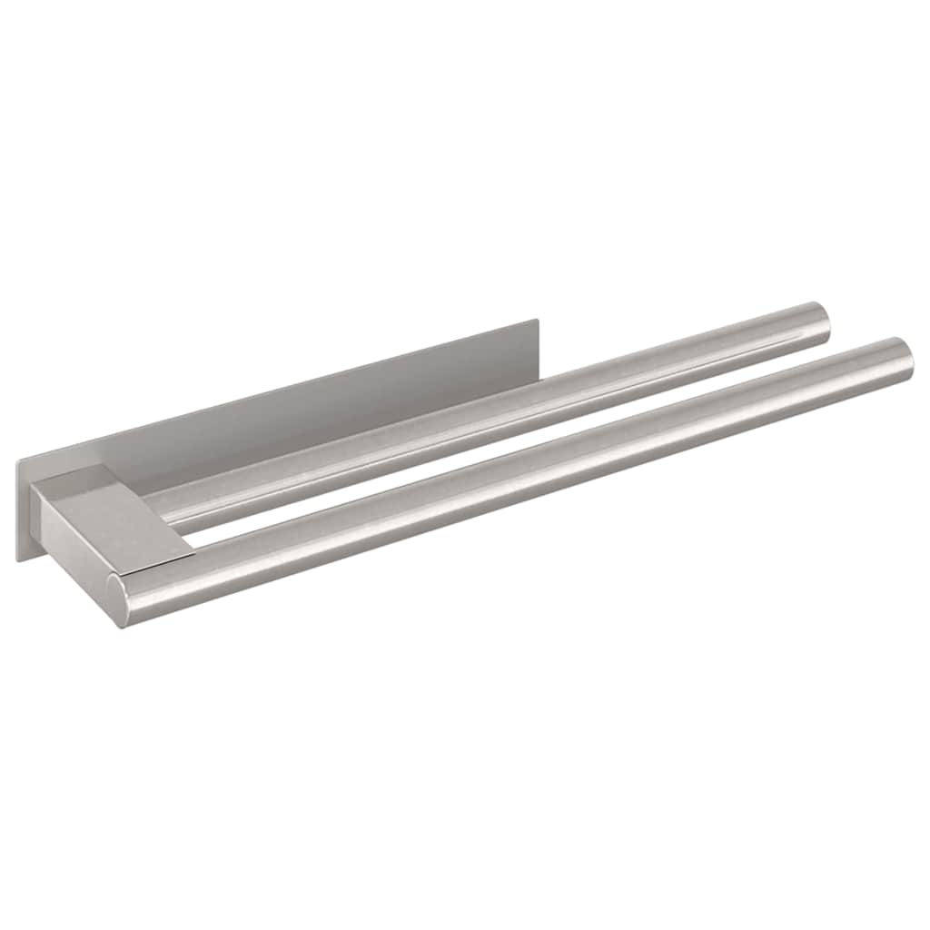 vidaXL Suport pentru prosoape Argintiu 40 x 9 x 4 cm Oțel inoxidabil