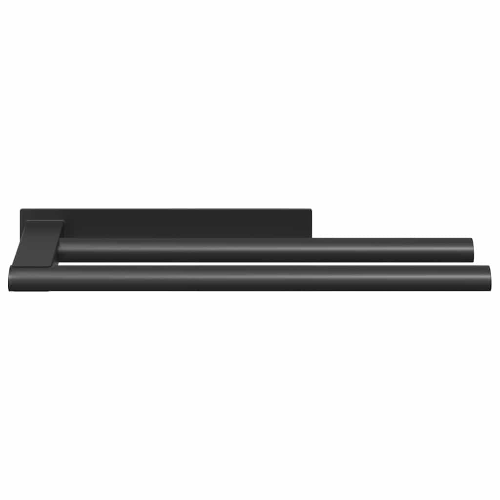 vidaXL Suport pentru prosoape Negru 40 x 9 x 4 cm Oțel inoxidabil