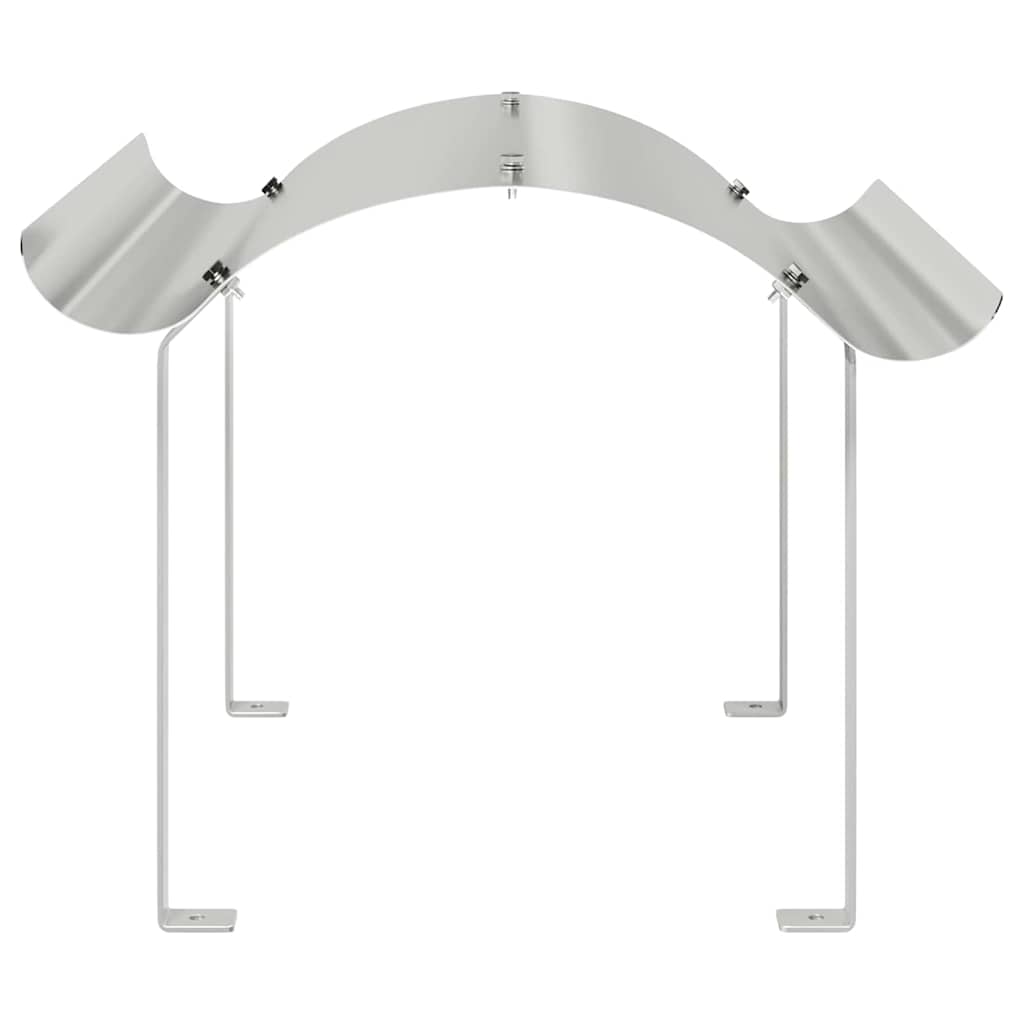 vidaXL Capac pentru Șemineu Argintiu 59.5 x 50 x 36.5 cm