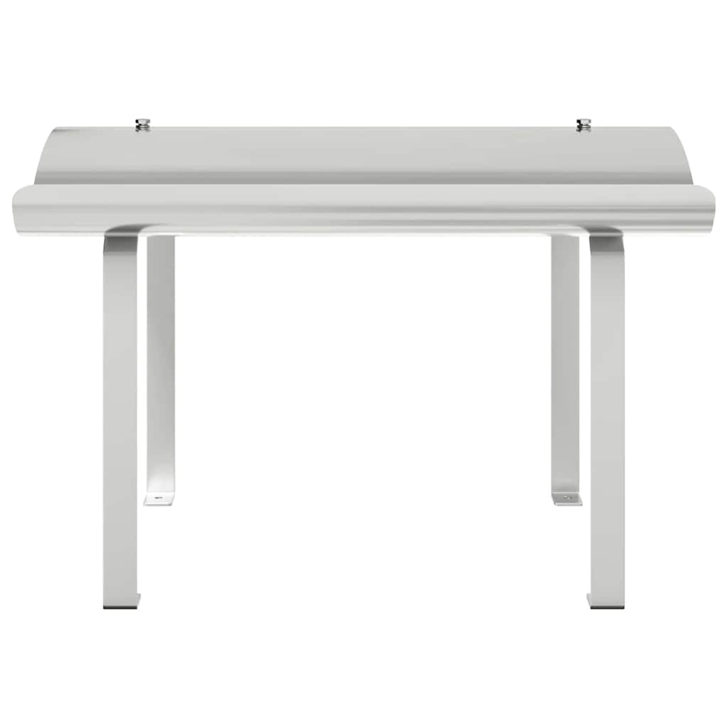 vidaXL Capac pentru Șemineu Argintiu 59.5 x 50 x 36.5 cm