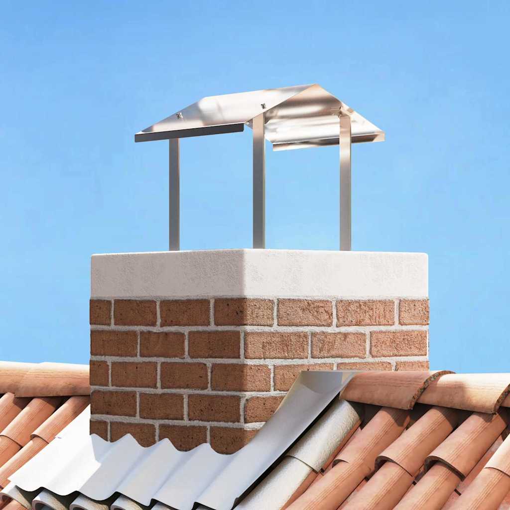 vidaXL Hood pentru coș de fum Argintiu 40 x 40 x 37,5 cm