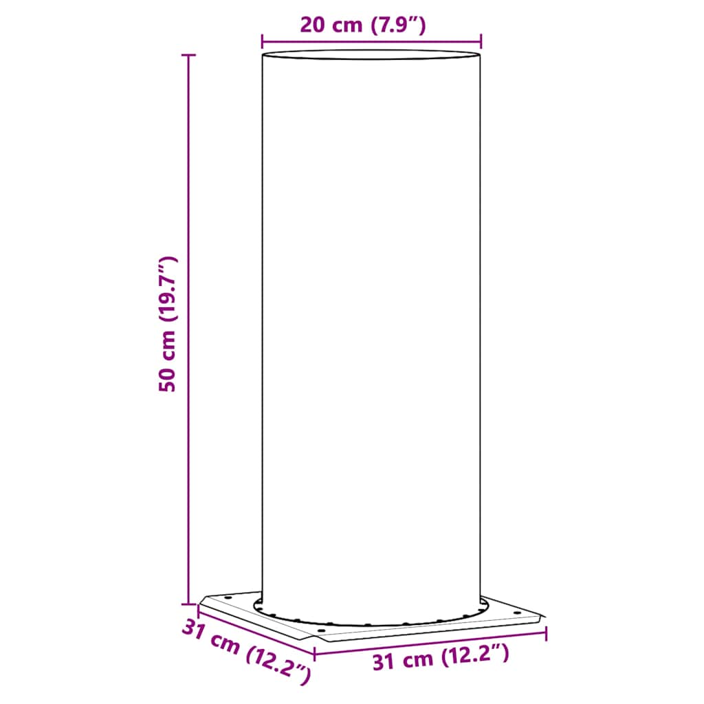 vidaXL Extensie pentru Capac de Semineu Argintiu 31 x 31 x 50 cm