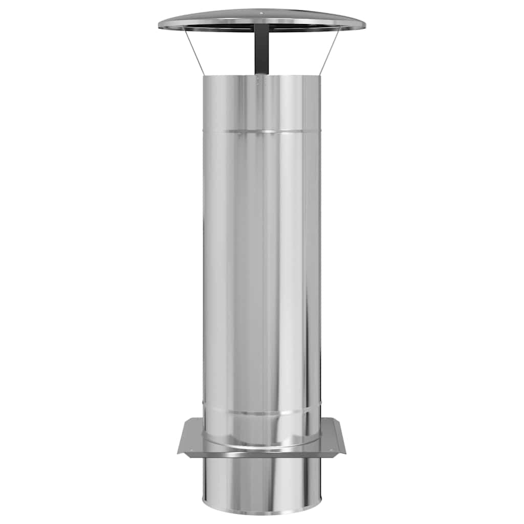 vidaXL Extensie pentru șemineu Argintiu 35 x 35 x 82 cm