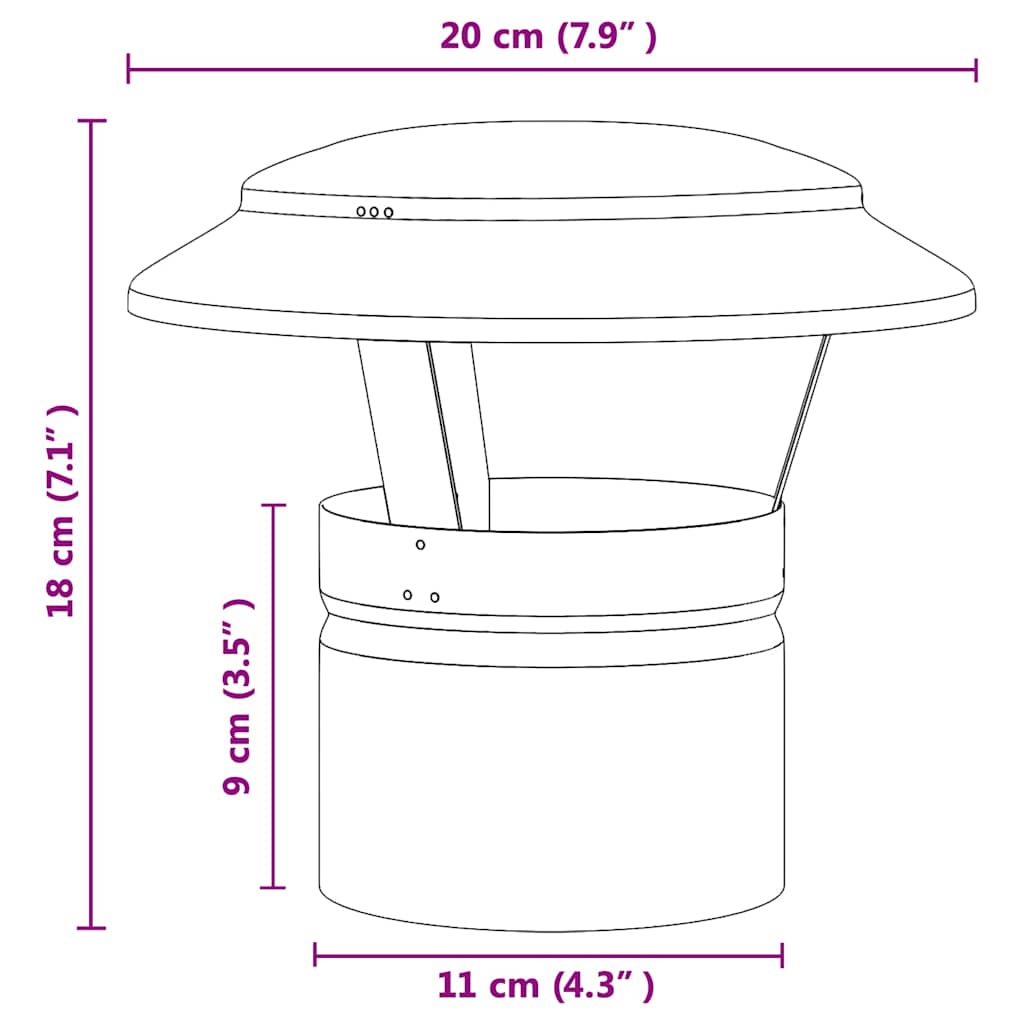 vidaXL Husă de ploaie pentru coș Argintiu 20 x 20 x 18 cm