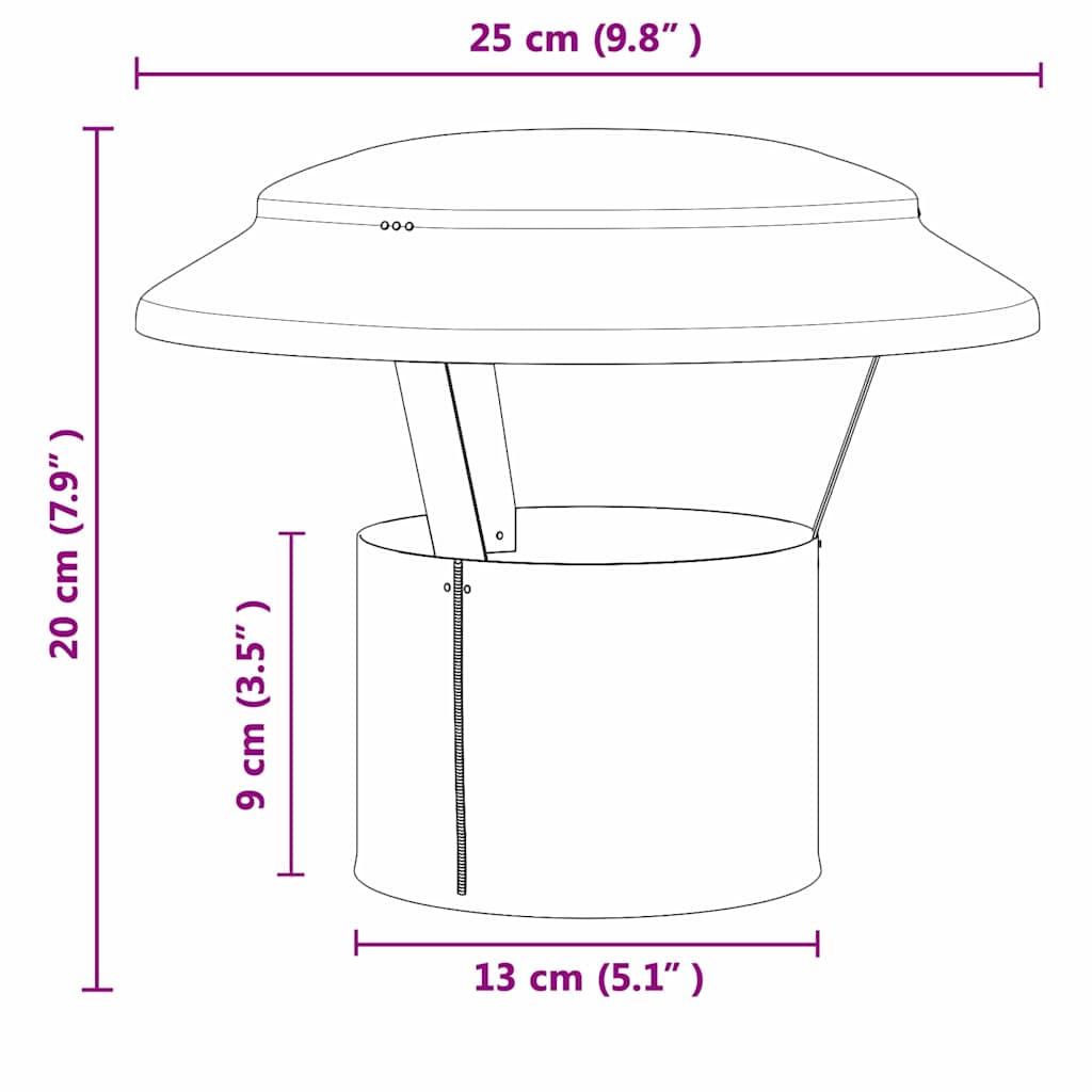 vidaXL Husă de ploaie pentru coș Argintiu 25 x 25 x 20 cm