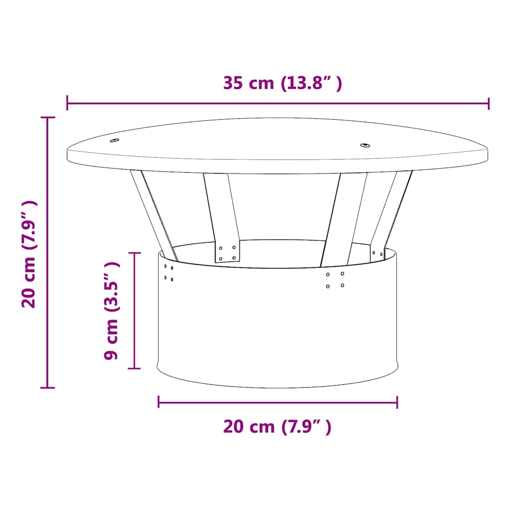 vidaXL Husă de ploaie pentru coș Argintiu 35 x 35 x 20 cm