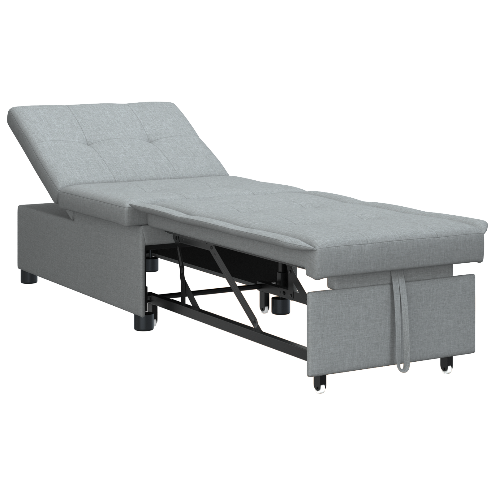 vidaXL Pat canapea Gri deschis 194 x 67 x 37 cm țesătură