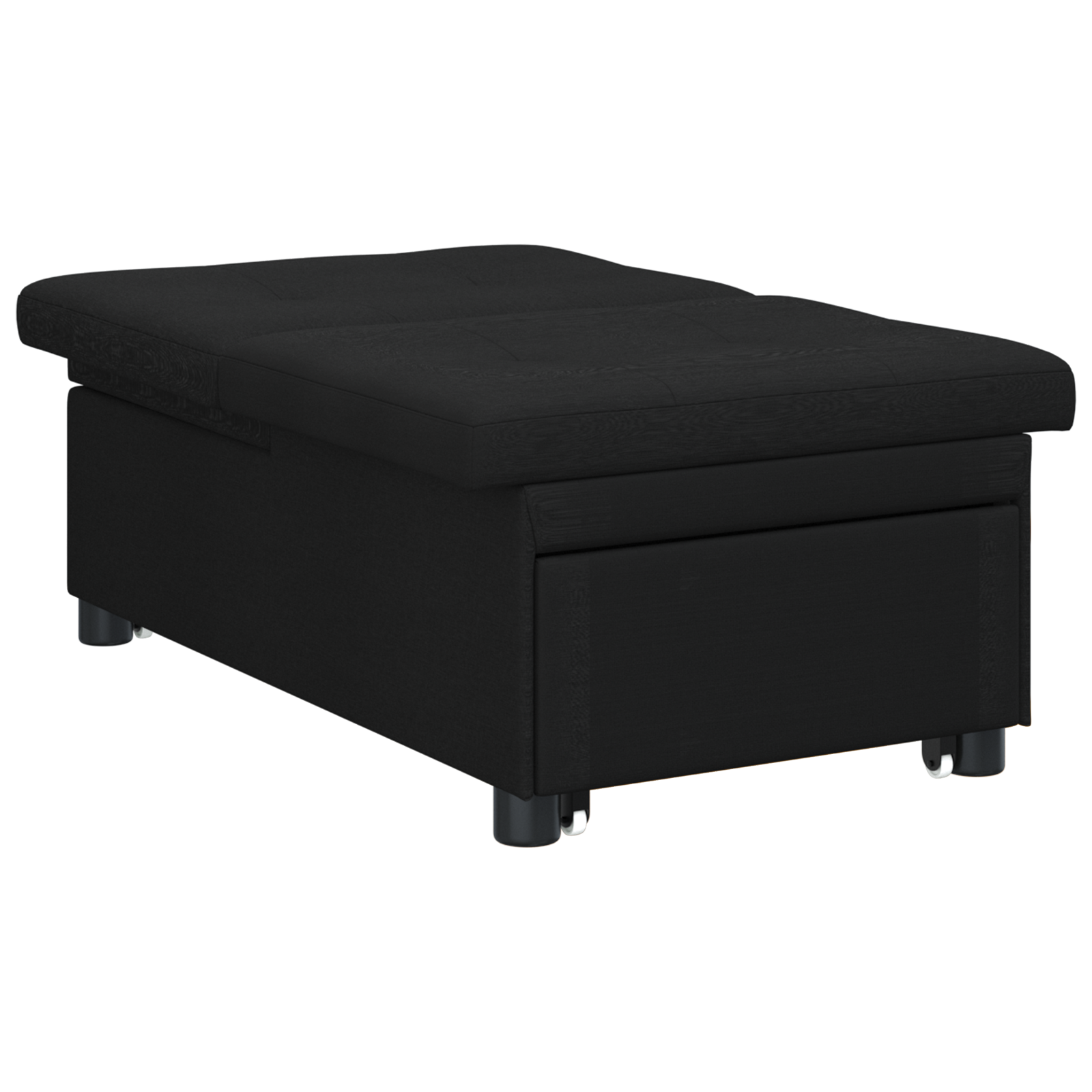 vidaXL Pat canapea Negru 194 x 67 x 37 cm țesătură