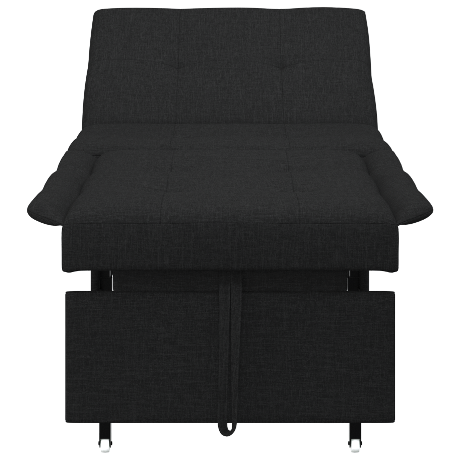 vidaXL Pat canapea Negru 194 x 67 x 37 cm țesătură