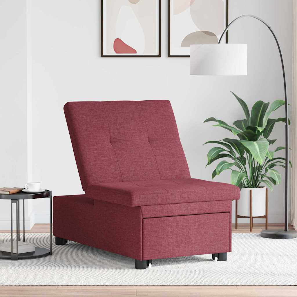 vidaXL Pat canapea Roșu 194 x 67 x 37 cm țesătură