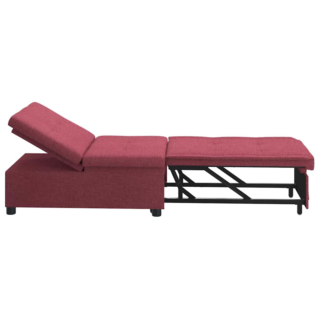 vidaXL Pat canapea Roșu 194 x 67 x 37 cm țesătură
