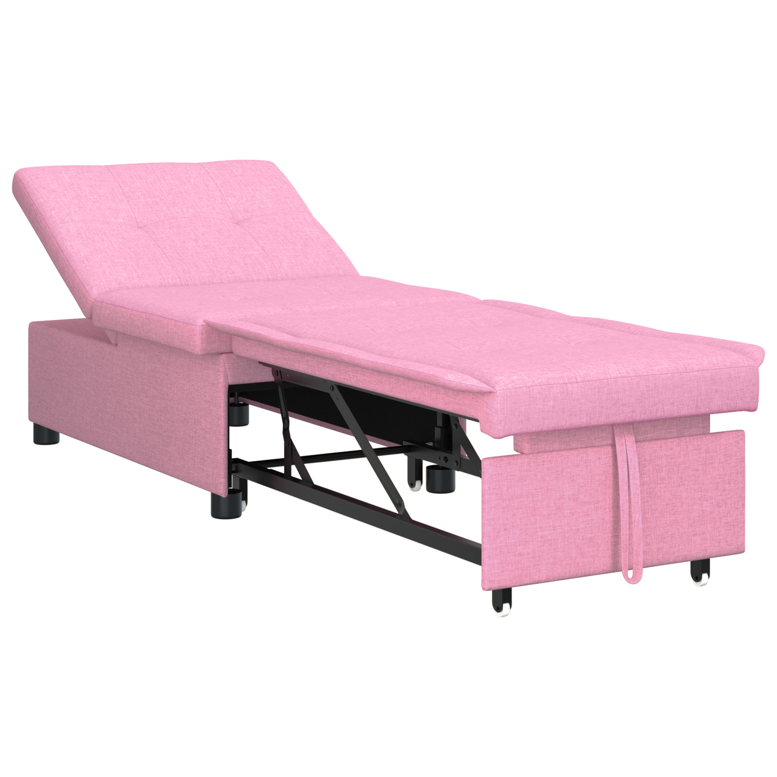vidaXL Pat canapea Roz 194 x 67 x 37 cm țesătură