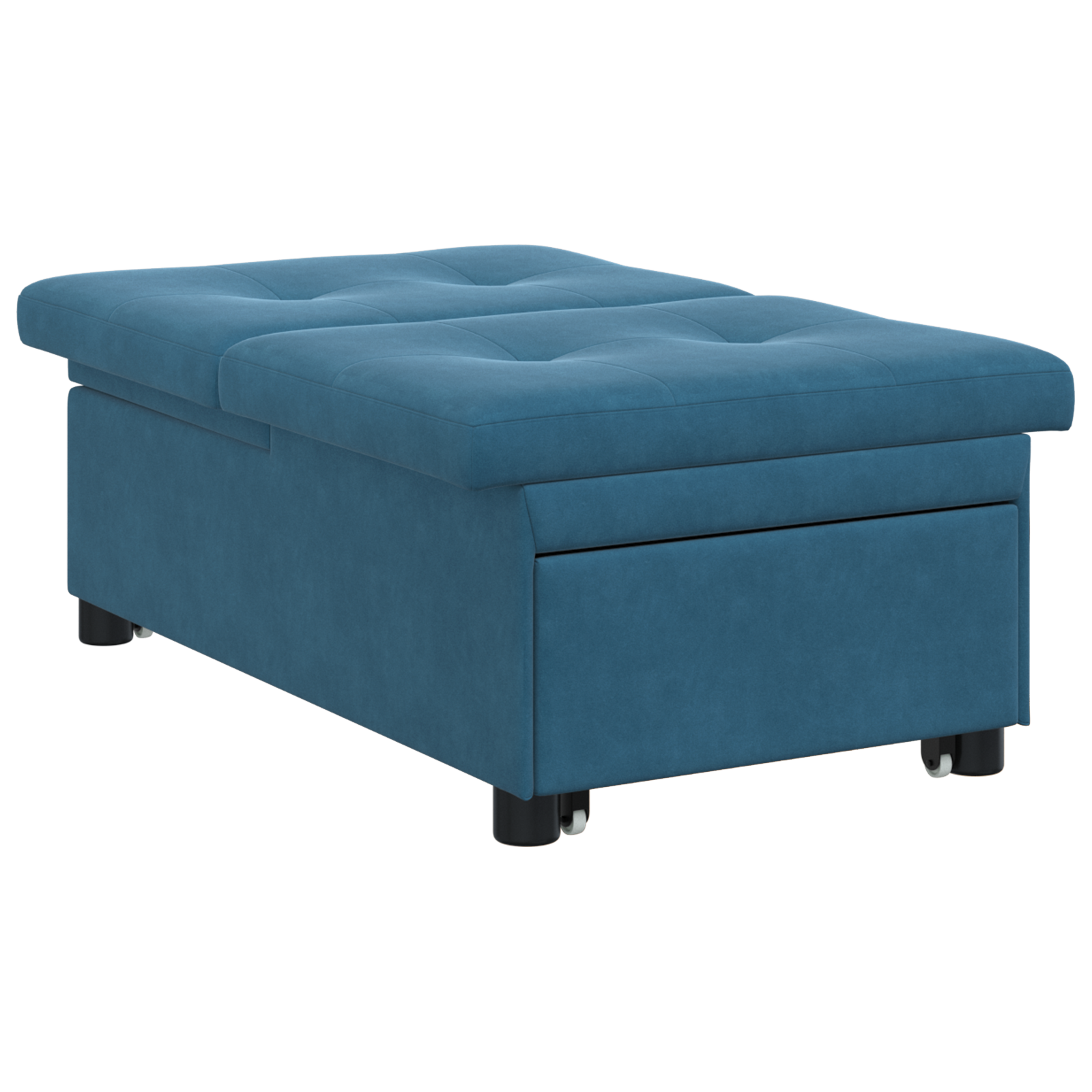 vidaXL Canapea extensibilă albastru 67 x 194 x 38 cm Catifea vidaXL Canapea extensibilă albastru 67 x 194 x 38 cm Catifea